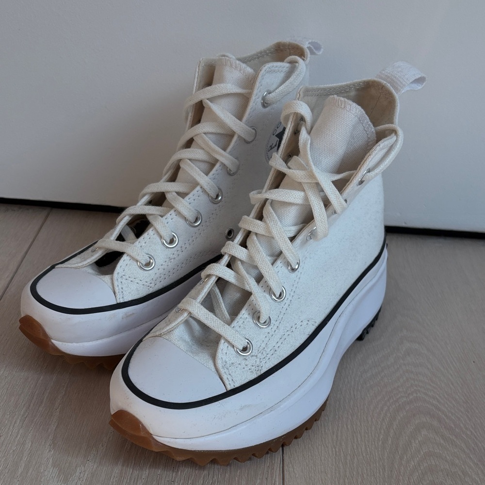 Converse White Run Star Hike Platform High-Top Sneakers